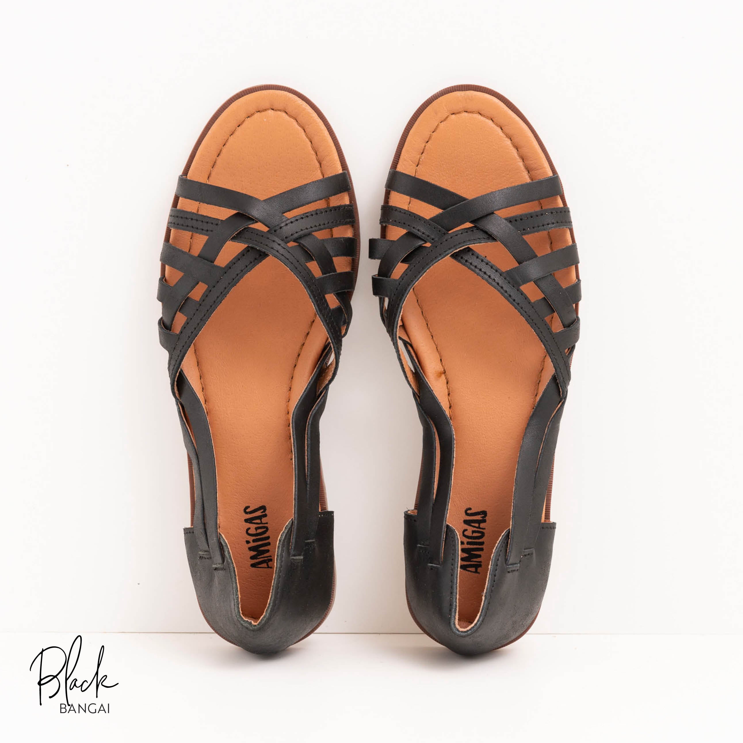 Schwarze Sandalen 