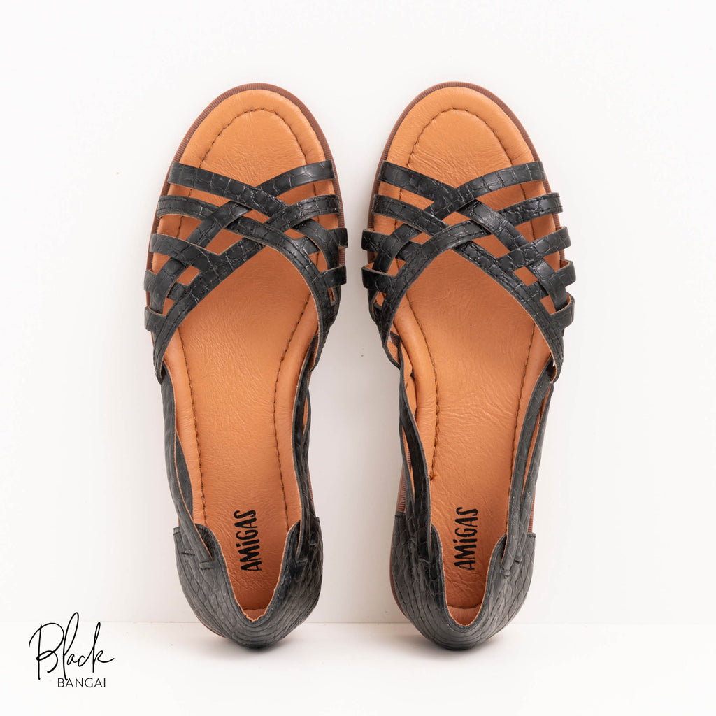 Bangai Black Snake Sandal
