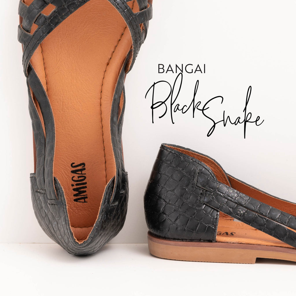 Bangai Black Snake Sandal