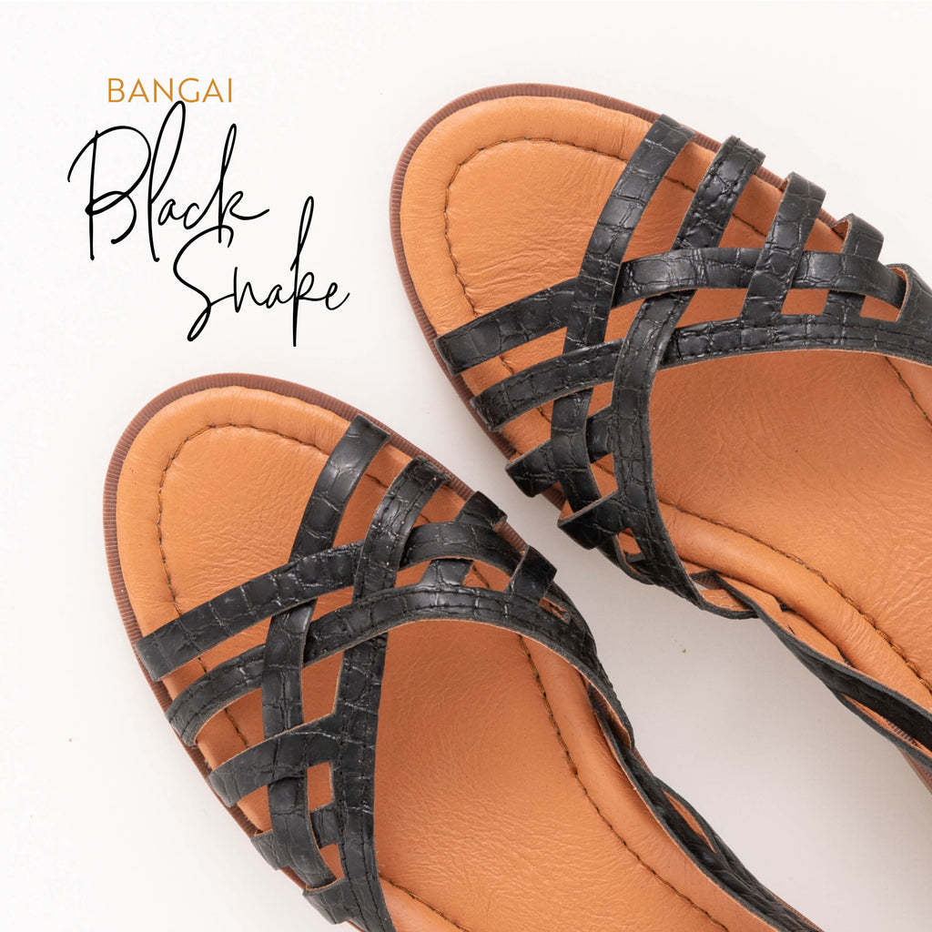Bangai Black Snake Sandal