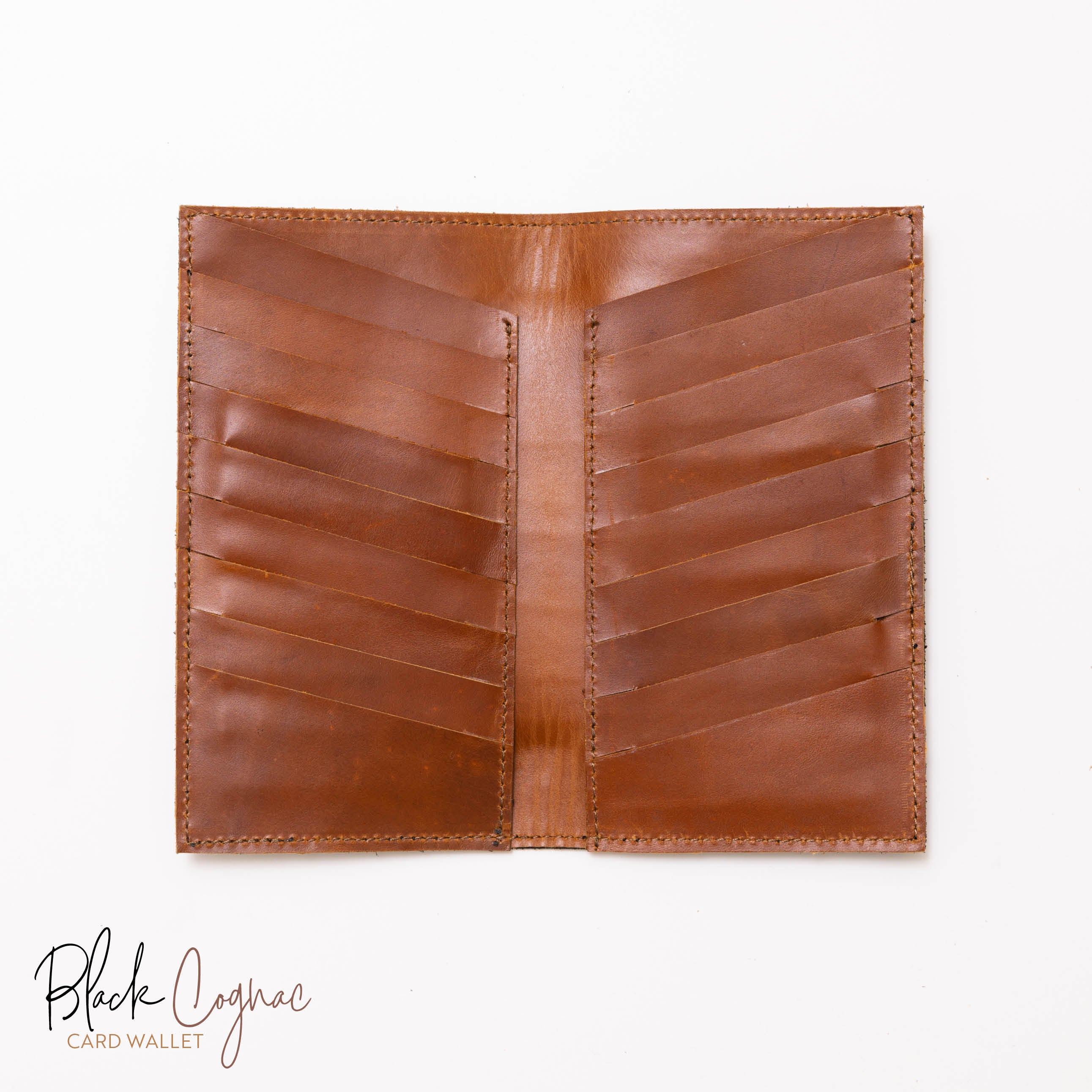 AMiGAS Card Wallet Black Cognac