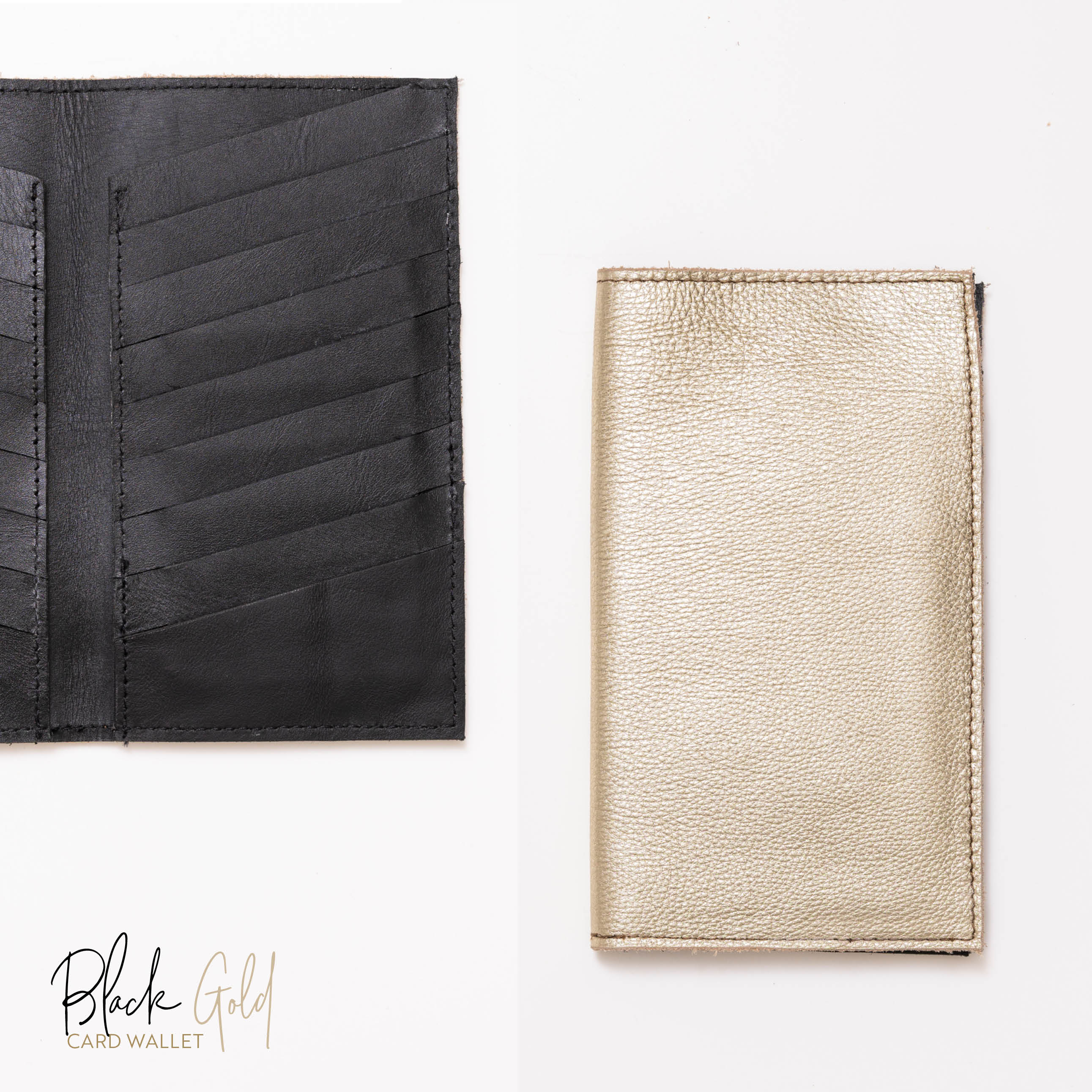 AMiGAS Card Wallet Black Gold