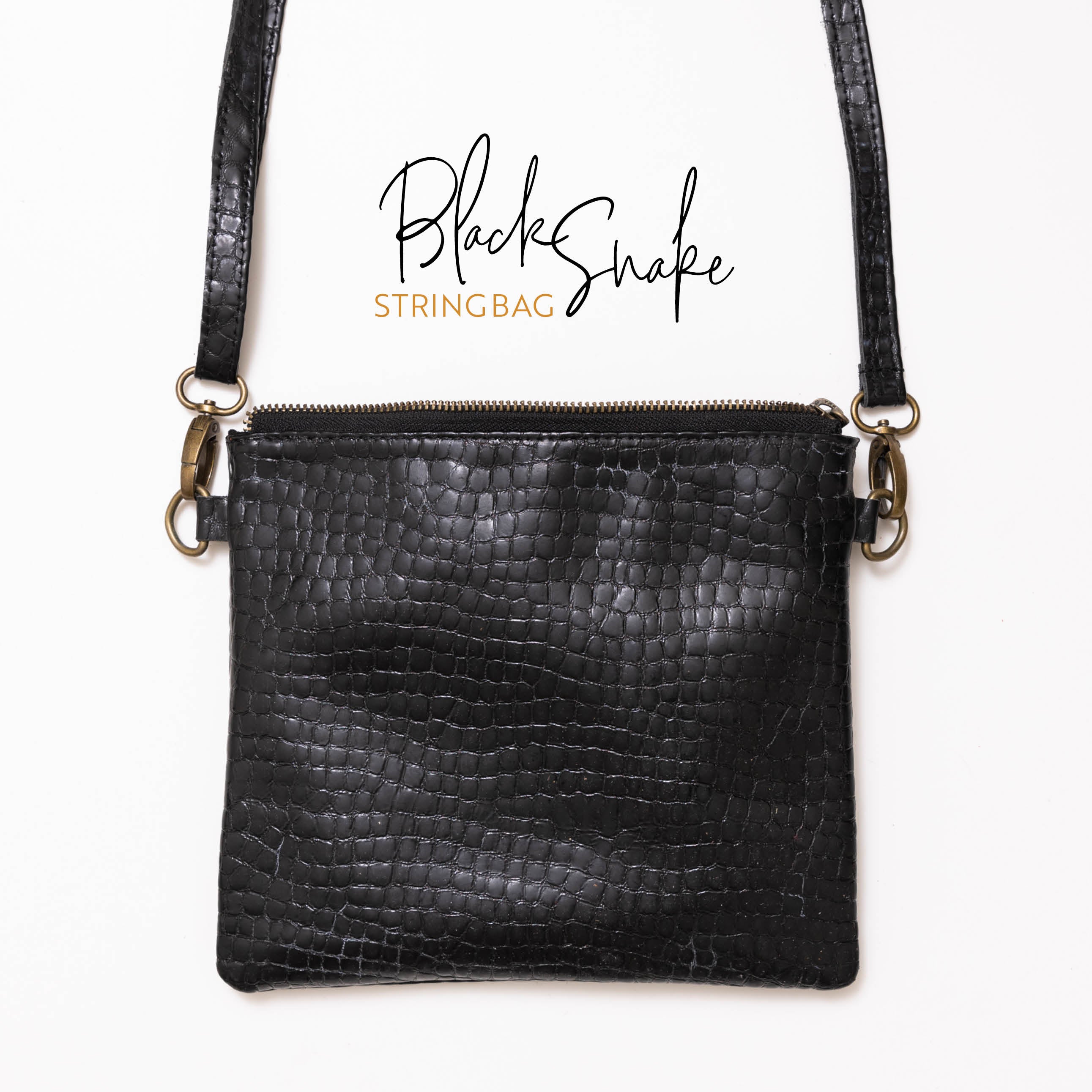 AMiGAS String Bag Black Snake