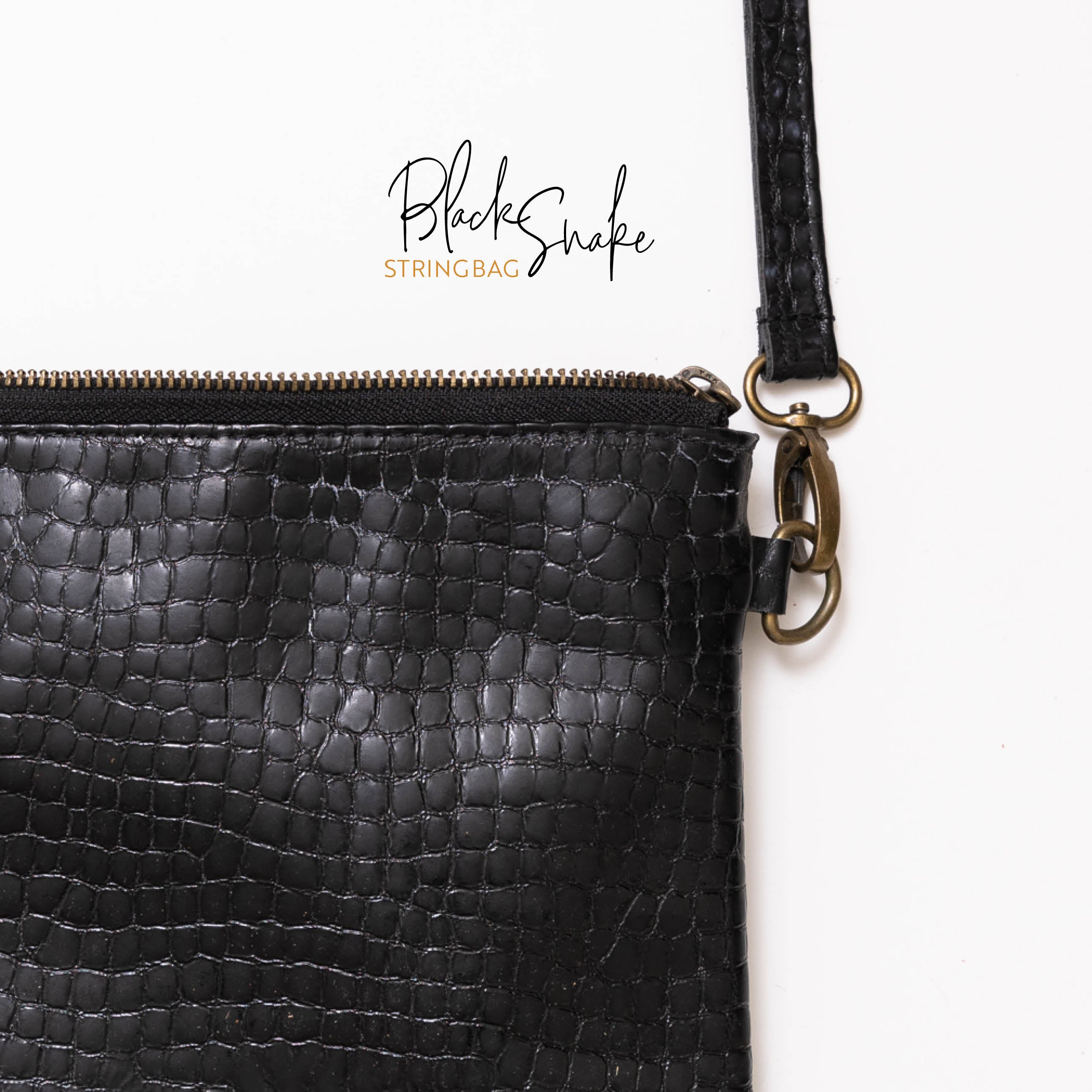 AMiGAS String Bag Black Snake